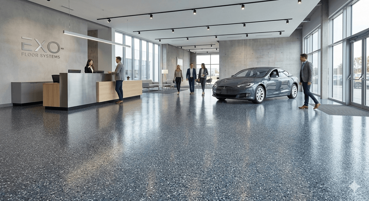 Showroom metallic floor